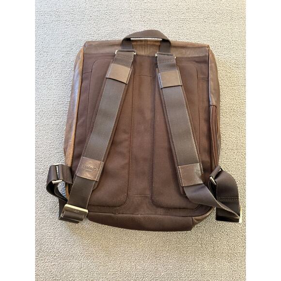 KNOMO London Hudson Men's Brown Leather Business‎ Backpack - Picture 2 of 12